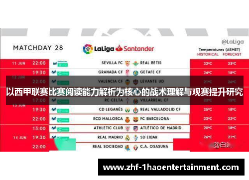 以西甲联赛比赛阅读能力解析为核心的战术理解与观赛提升研究 以西甲联赛比赛阅读能力解析为核心的战术理解与观赛提升研究